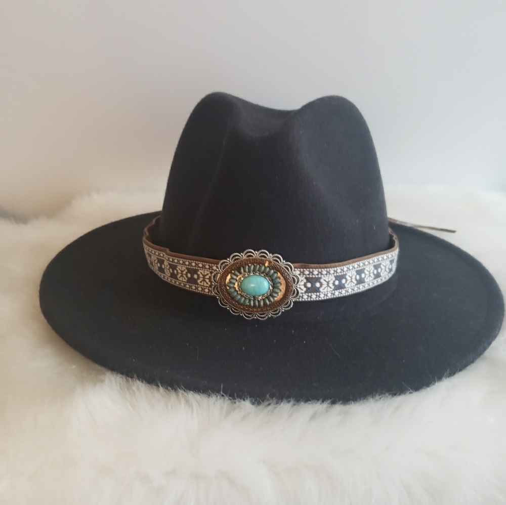 BOHO HAT & 2 HATBANDS - Picture 2 of 11